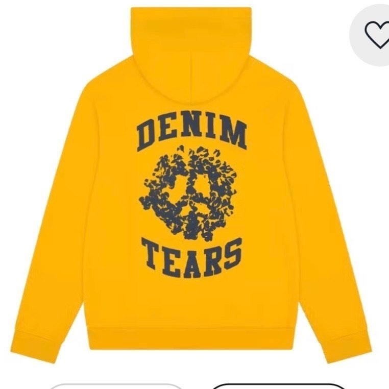 Denim Tears Denim University Zip Hoodie Yellow Size Medium Nwt